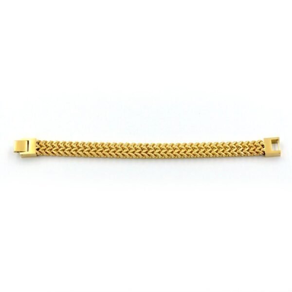 Gold Double Franco Chain Bracelet - Image 6