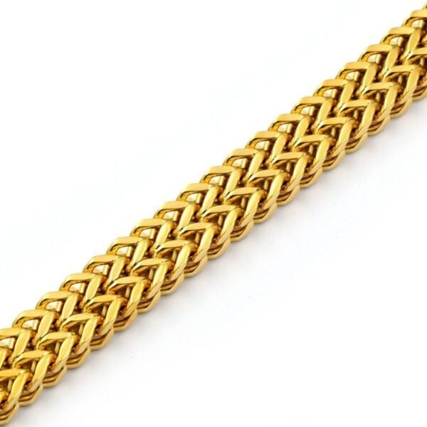 Gold Double Franco Chain Bracelet - Image 5
