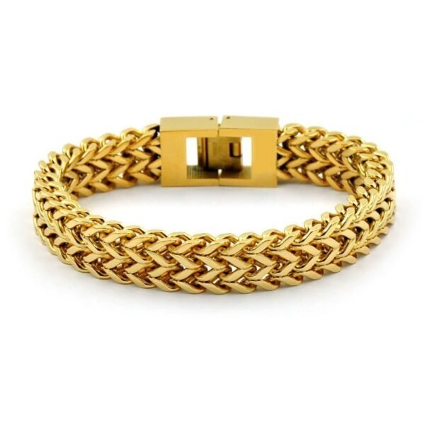 Gold Double Franco Chain Bracelet