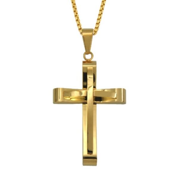 Gold Simple Christ Crucifix Chain
