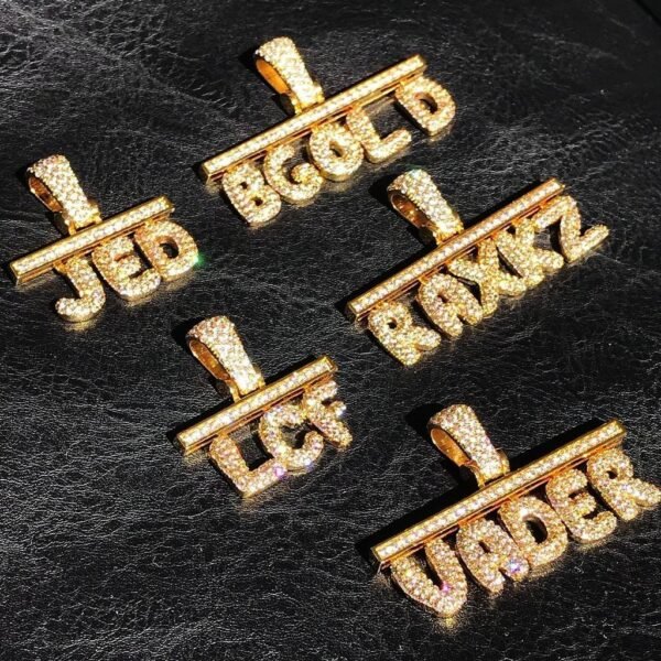 Bubble Letter Customized Name | Real Gold Plating - Image 4