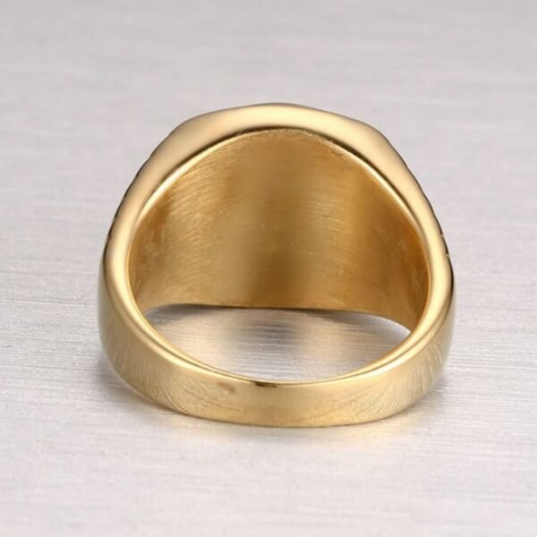 Black Stone Retro Jubilee Ring - Image 5