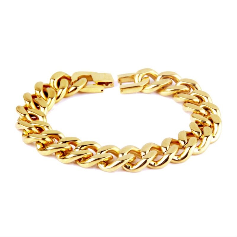 15mm Miami Cuban Link Foldable Clasp Bracelet