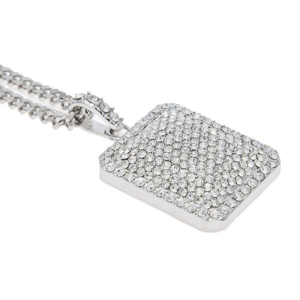 Iced Flooded Cube Pendant with Cuban Chain
