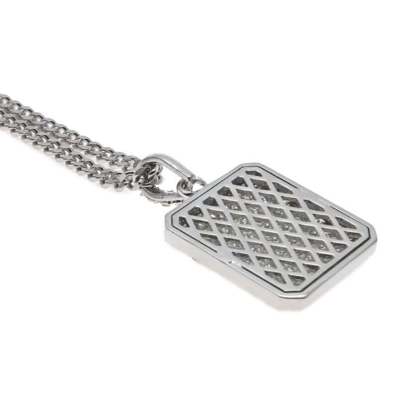 Iced Flooded Cube Pendant with Cuban Chain - Image 3