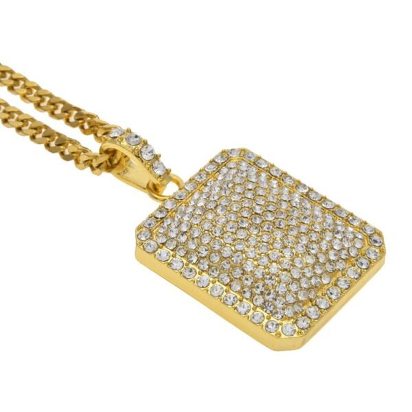 Iced Flooded Cube Pendant with Cuban Chain - Image 4