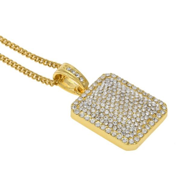 Iced Flooded Cube Pendant with Cuban Chain - Image 6