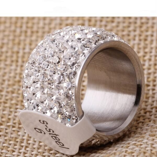 Silver Iced flooded Bold Band - Image 3