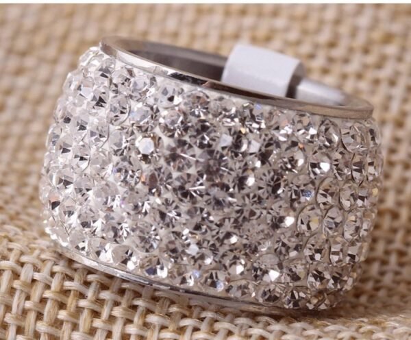 Silver Iced flooded Bold Band - Image 2