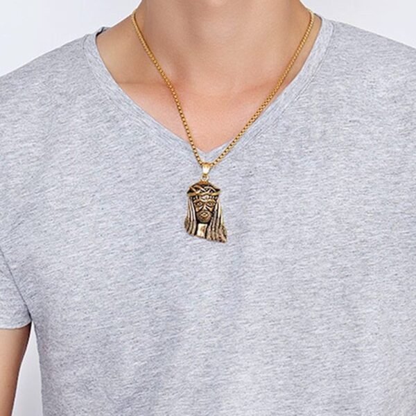 Vintage Gold Jesus Piece Chain - Image 7
