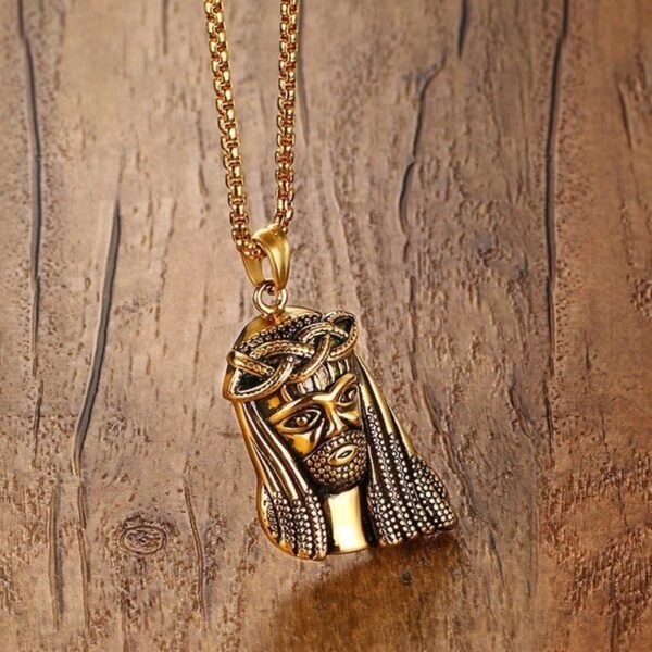 Vintage Gold Jesus Piece Chain - Image 2