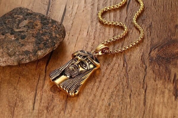 Vintage Gold Jesus Piece Chain - Image 5