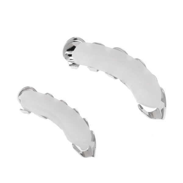 Classic Plain Silver Teeth Grills Set - Image 5
