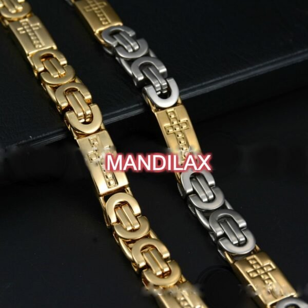 Cross Byzantine Link Necklace - Image 2
