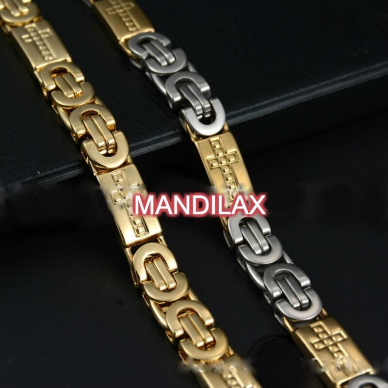 Cross Byzantine Link Necklace - Image 2