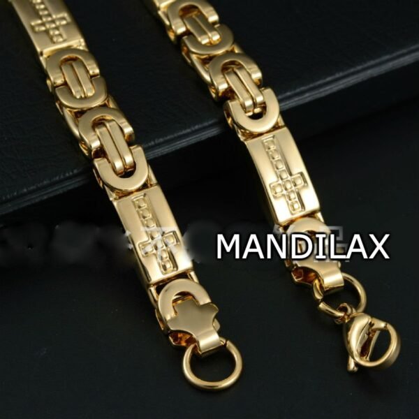 Cross Byzantine Link Necklace - Image 4
