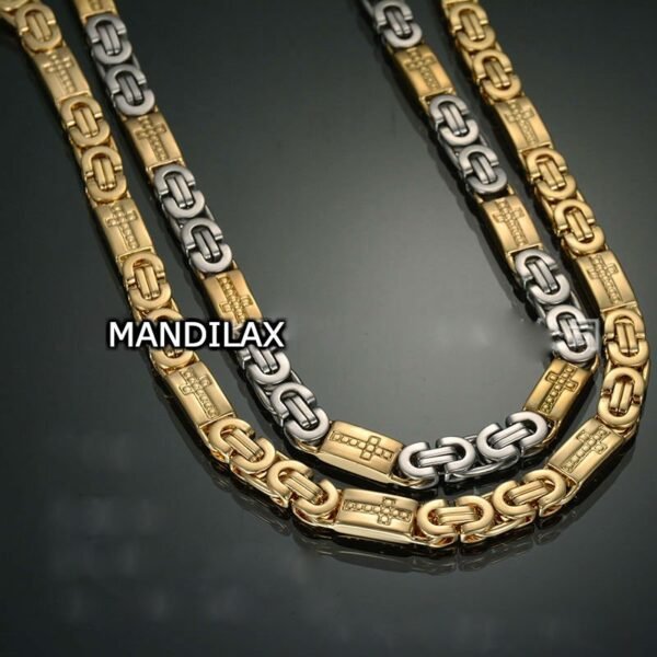 Cross Byzantine Link Necklace - Image 5