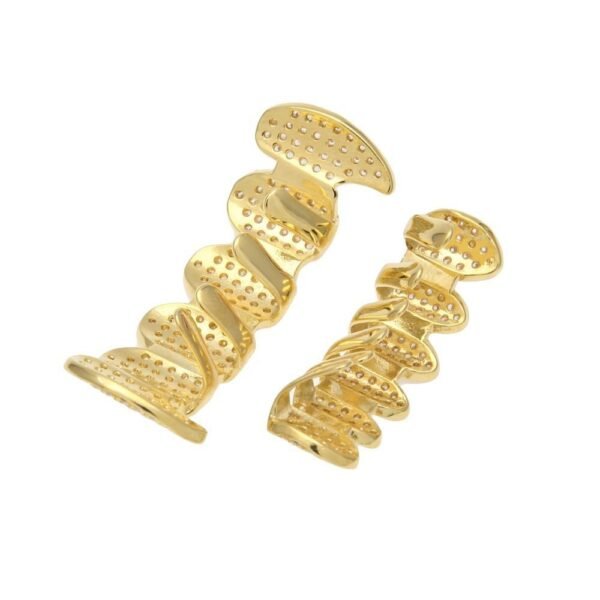 Iced Out Gold Teeth Grillz Set - Image 5