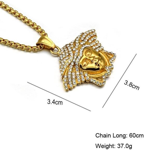 Gold Iced Out Mini Medusa Chain - Image 3