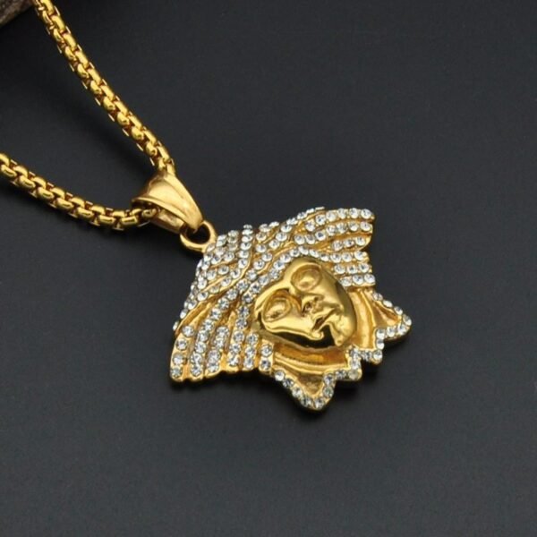 Gold Iced Out Mini Medusa Chain