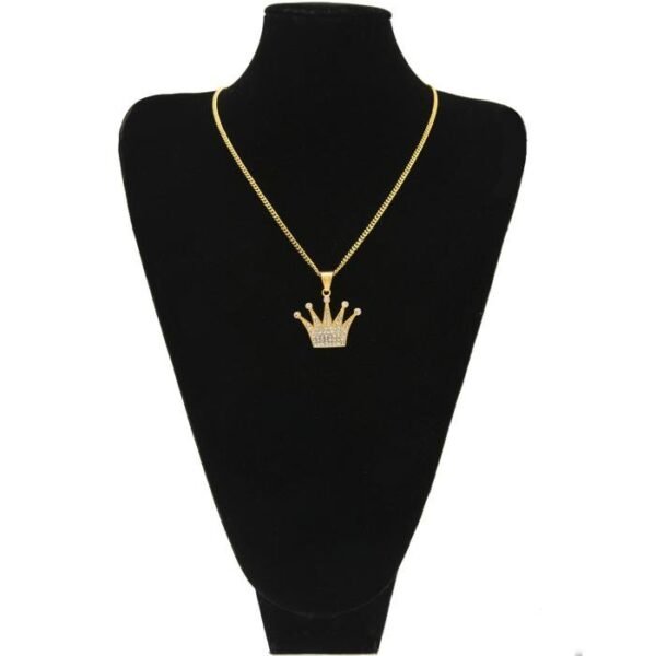 Gold Iced Out Earl Crown Chain - Image 6