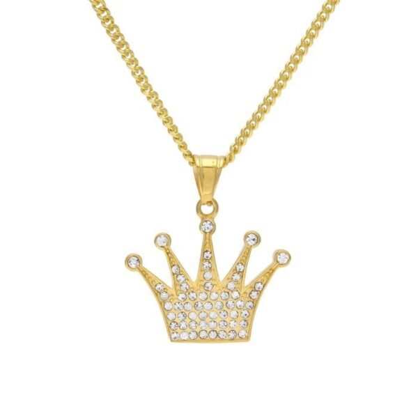 Gold Iced Out Earl Crown Chain