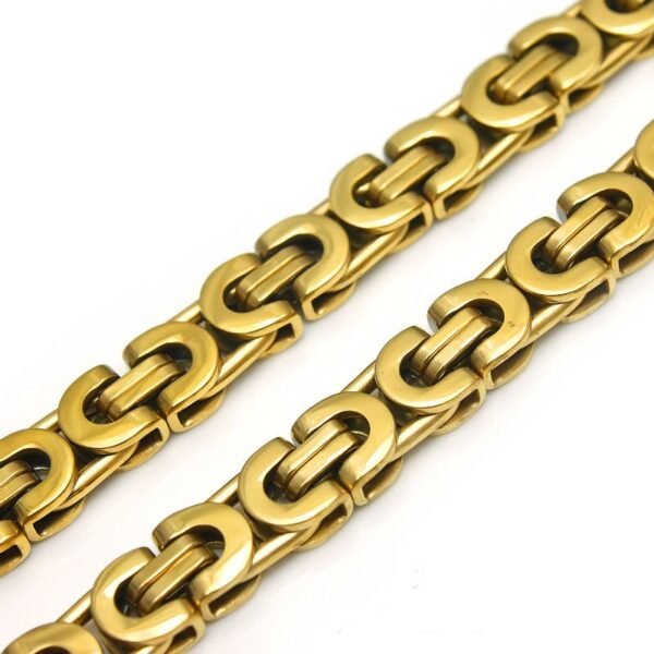 Gold Byzantine Necklace & Bracelet Set - Image 3