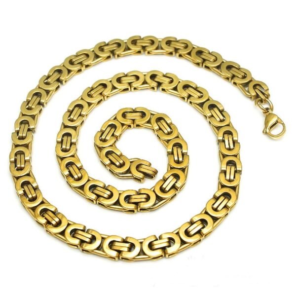 Gold Byzantine Necklace & Bracelet Set - Image 2