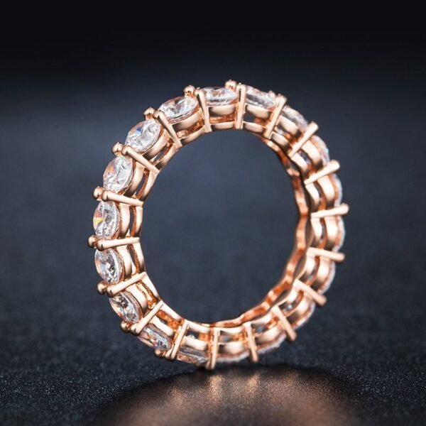 Double Stackable Tennis Pinky Ring - Image 4