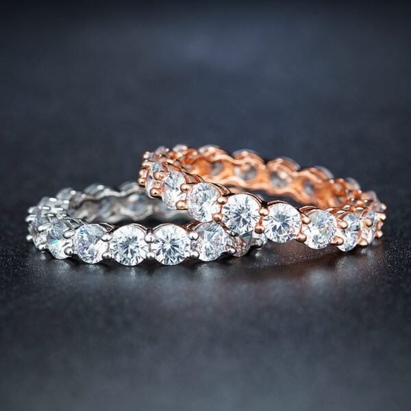 Double Stackable Tennis Pinky Ring