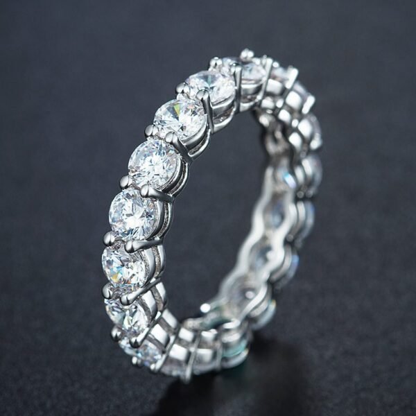 Double Stackable Tennis Pinky Ring - Image 8