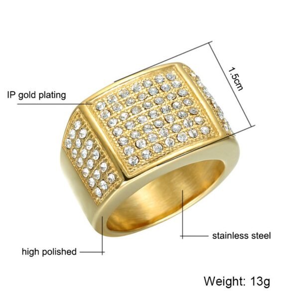 Classic "Don Mafo II" Signet Diamond Ring - Image 9