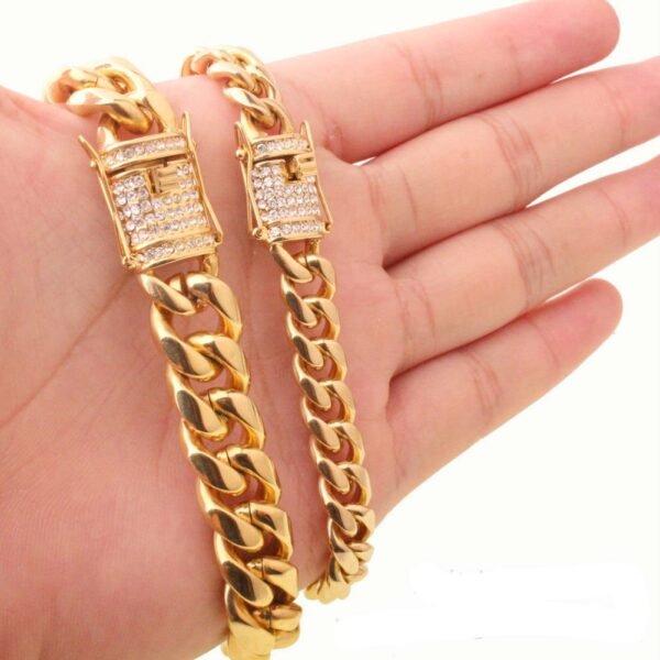10mm Iced Out Hook Cuban Link  Bracelet - Image 4