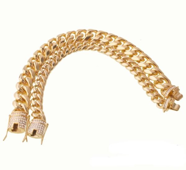 10mm Iced Out Hook Cuban Link  Bracelet - Image 3