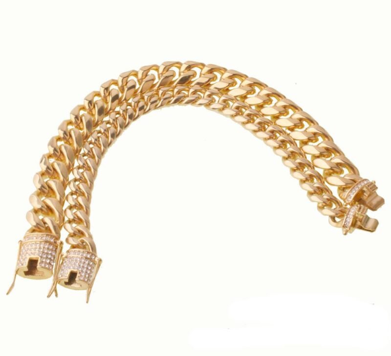10mm Iced Out Hook Cuban Link  Bracelet - Image 3