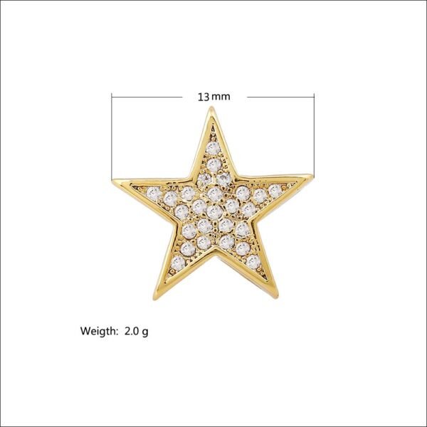 Briella Gin Simple Star Flooded Stud Earring - Image 6