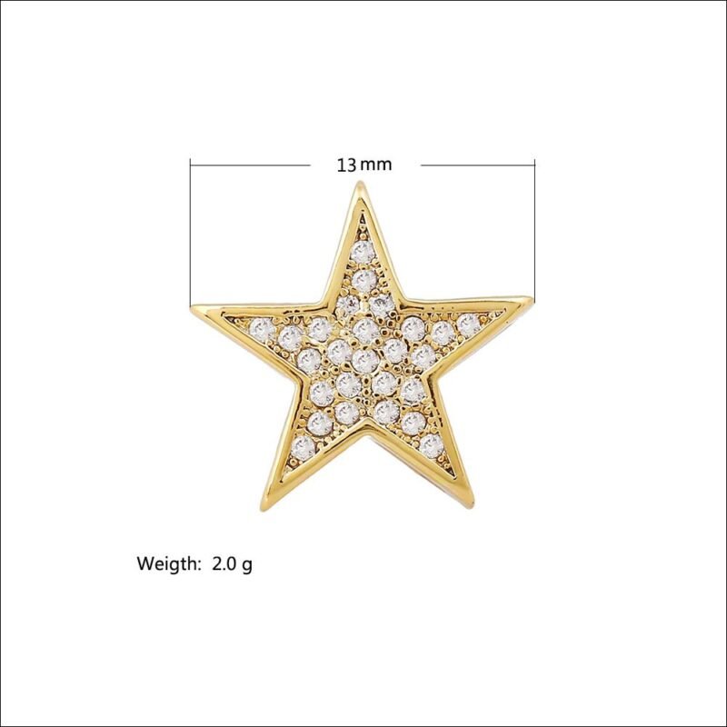 Briella Gin Simple Star Flooded Stud Earring - Image 6