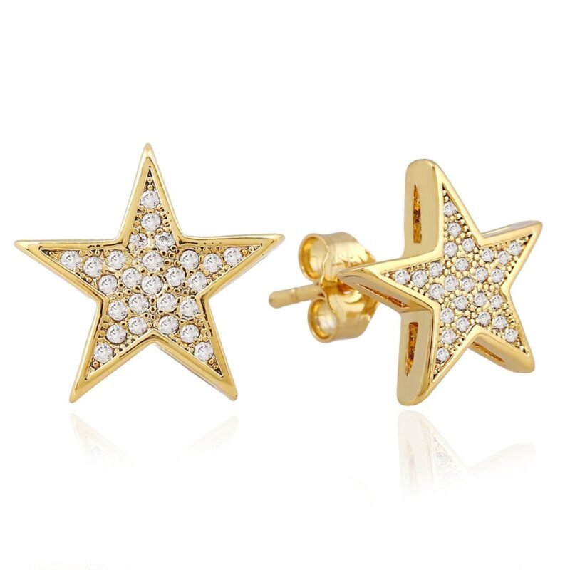Briella Gin Simple Star Flooded Stud Earring - Image 8