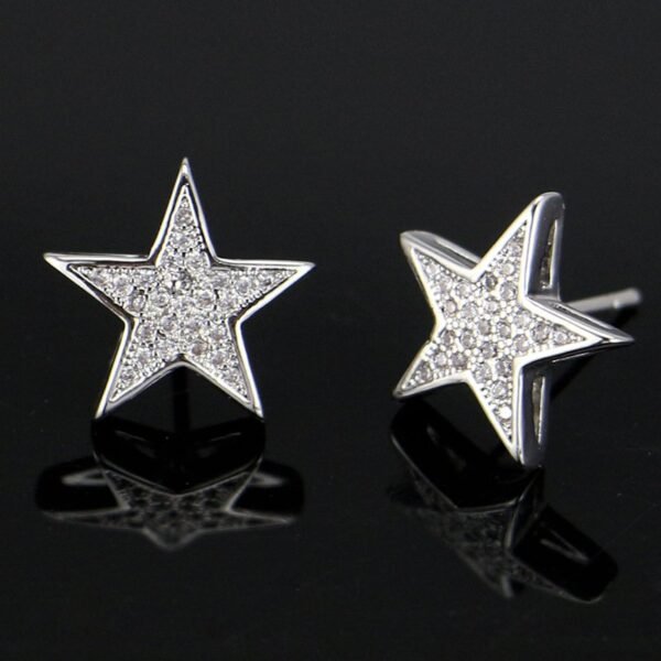 Briella Gin Simple Star Flooded Stud Earring - Image 3