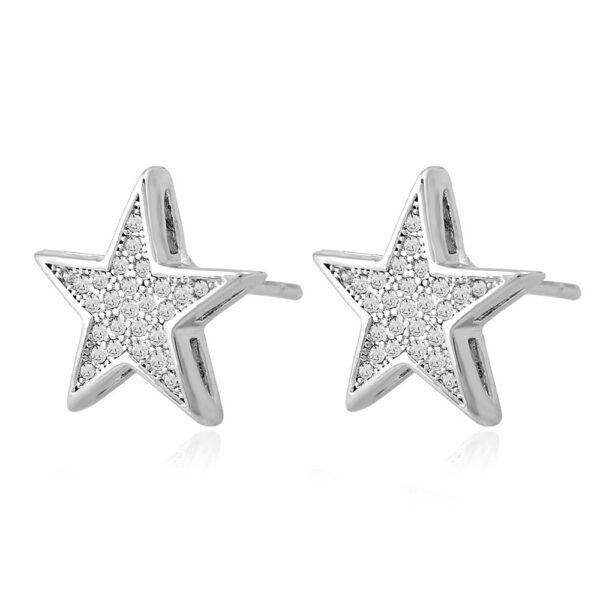Briella Gin Simple Star Flooded Stud Earring - Image 9