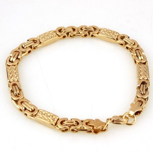 Gold Byzantine Necklace and Bracelet Set - Image 4