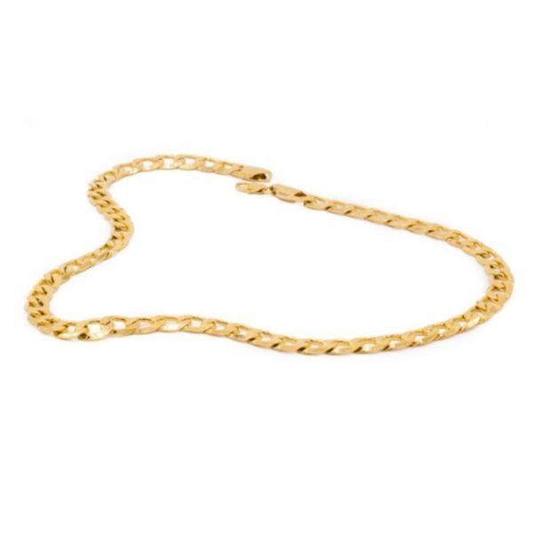 Gold Stainless 7mm Flat Cuban Curb Chain - Image 2