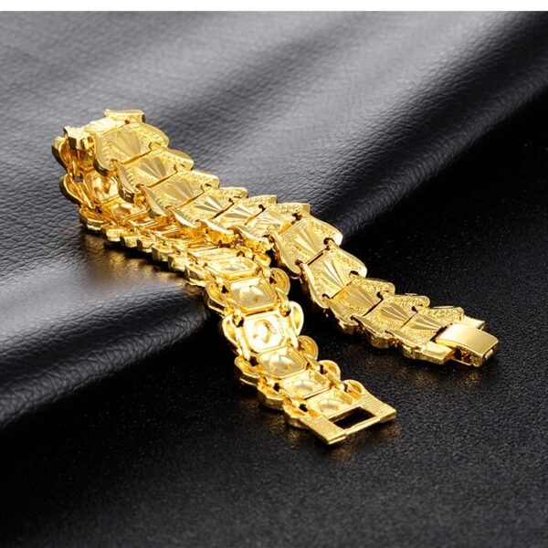 Vintage Gold Finish Petals Bracelet - Image 3