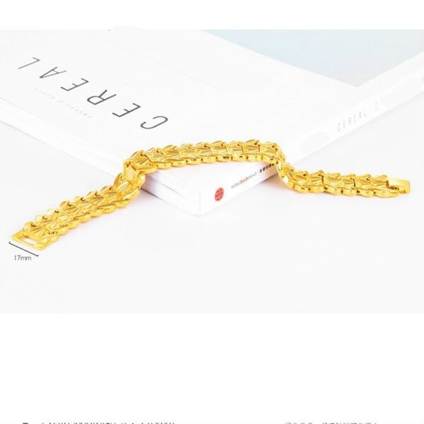 Vintage Gold Finish Petals Bracelet - Image 4