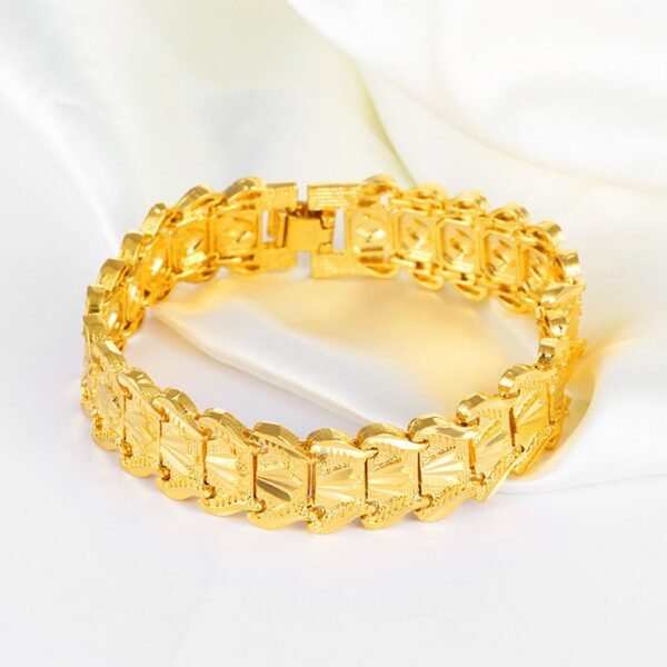Vintage Gold Finish Petals Bracelet - Image 5