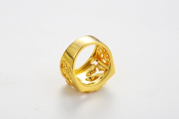 Vintage 22krt Malaysia Gold Finish 3D Dragon Ring - Image 5