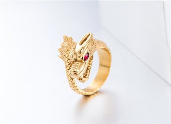 Shaolin Monk Gold Dragon Ring - Image 3