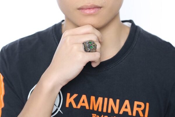 Carved Gabala Ghost Skull Ring - Image 6