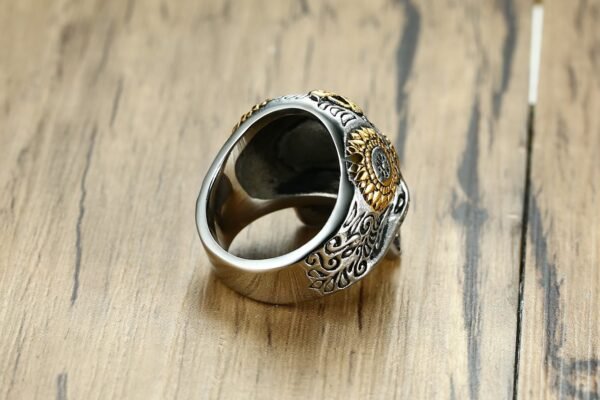 Carved Gabala Ghost Skull Ring - Image 3