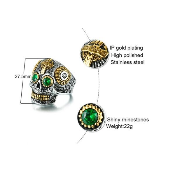 Carved Gabala Ghost Skull Ring - Image 2